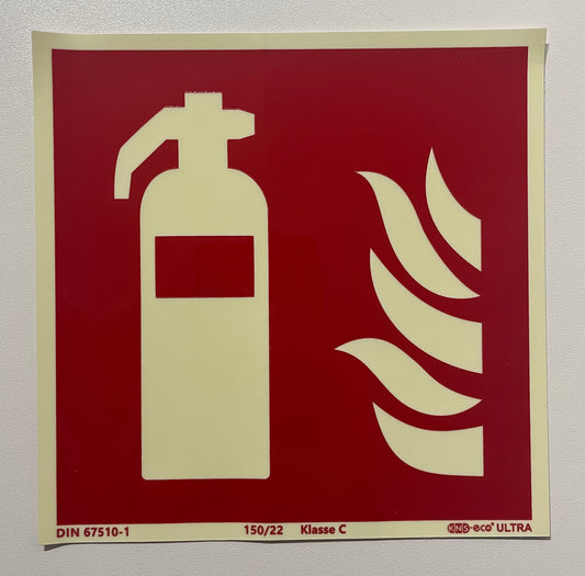 FNS-Ultra Brandschutzschild Feuerlöscher nach ISO 7010 F001 150x150mm